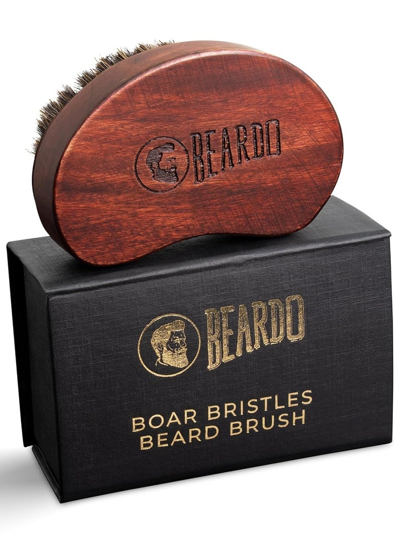 Bristle Beard Brush - Fine 100% Bristles for Effortless Beard Styling - Detangle and Tame frizzy unruly beard