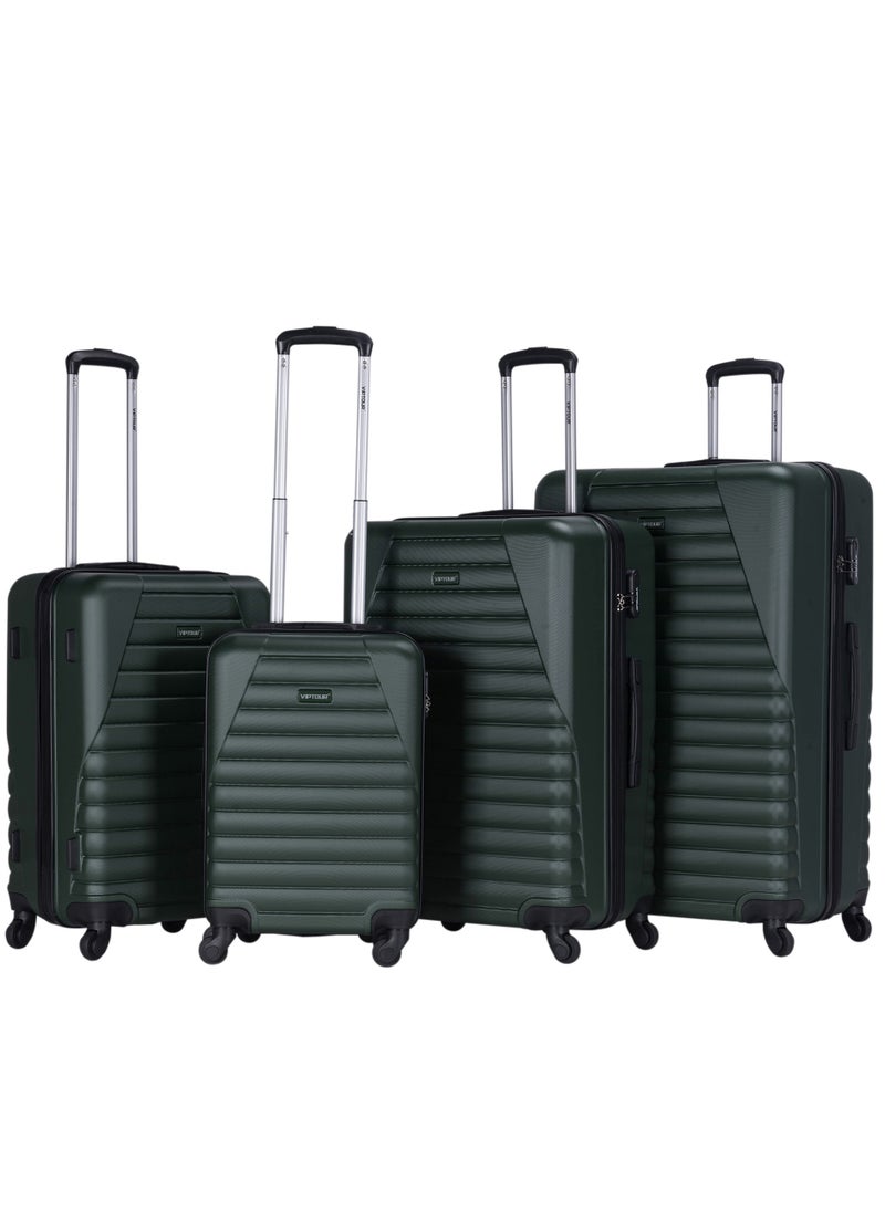 Set of 4 ABS Trolley Luggage With Number Lock 20,24,28,32 Inches