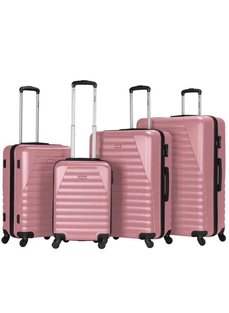 Set of 4 ABS Trolley Luggage With Number Lock 20,24,28,32 Inches