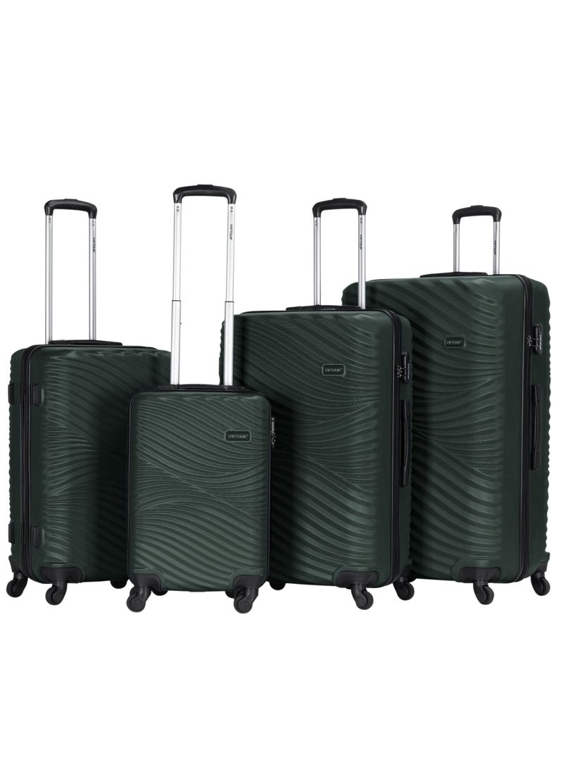 Set of 4 ABS Trolley Luggage With Number Lock 20,24,28,32 Inches