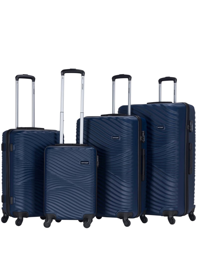 Set of 4 ABS Trolley Luggage With Number Lock 20,24,28,32 Inches