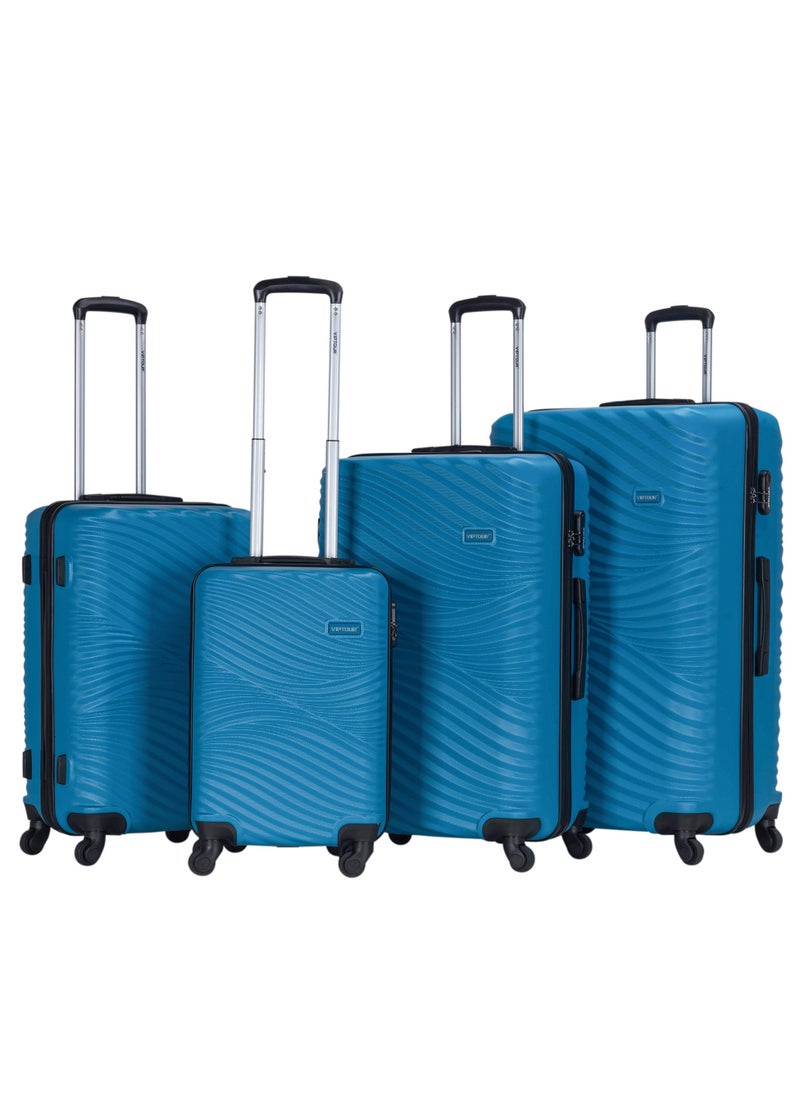 Set of 4 ABS Trolley Luggage With Number Lock 20,24,28,32 Inches