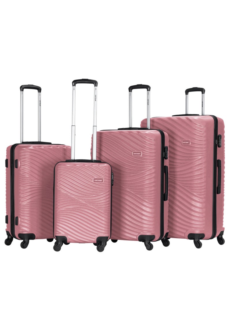 Set of 4 ABS Trolley Luggage With Number Lock 20,24,28,32 Inches