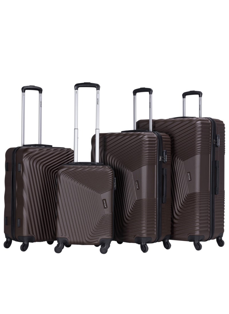 Set of 4 ABS Trolley Luggage With Number Lock 20,24,28,32 Inches