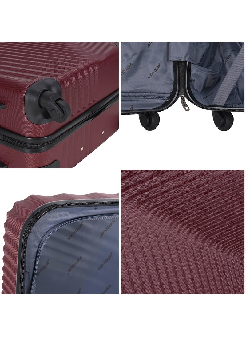 Set of 4 ABS Trolley Luggage With Number Lock 20,24,28,32 Inches