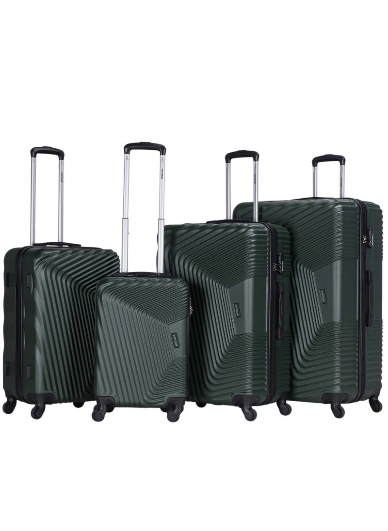 Set of 4 ABS Trolley Luggage With Number Lock 20,24,28,32 Inches