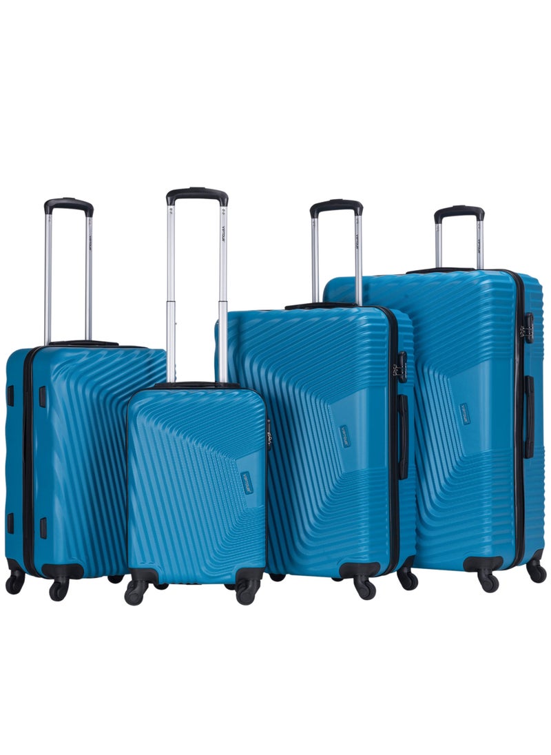 Set of 4 ABS Trolley Luggage With Number Lock 20,24,28,32 Inches