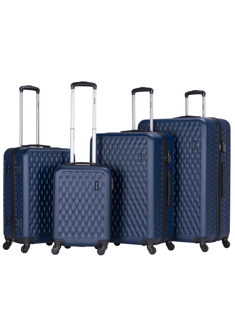 Set of 4 ABS Trolley Luggage With Number Lock 20,24,28,32 Inches