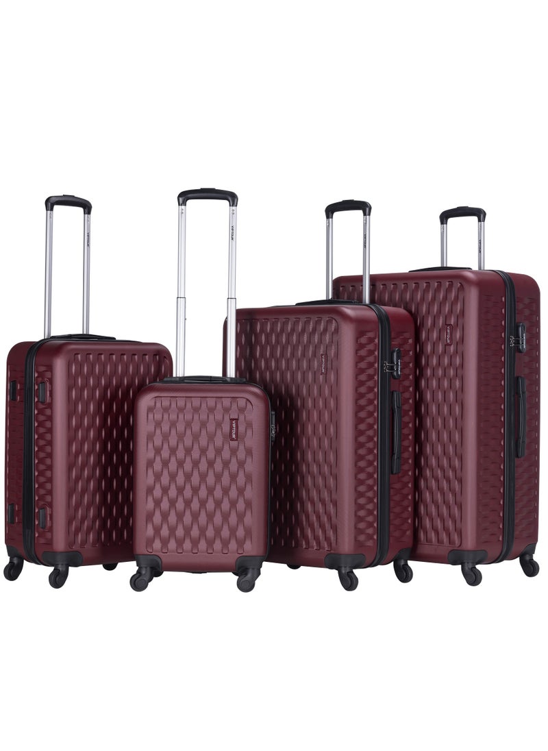 Set of 4 ABS Trolley Luggage With Number Lock 20,24,28,32 Inches