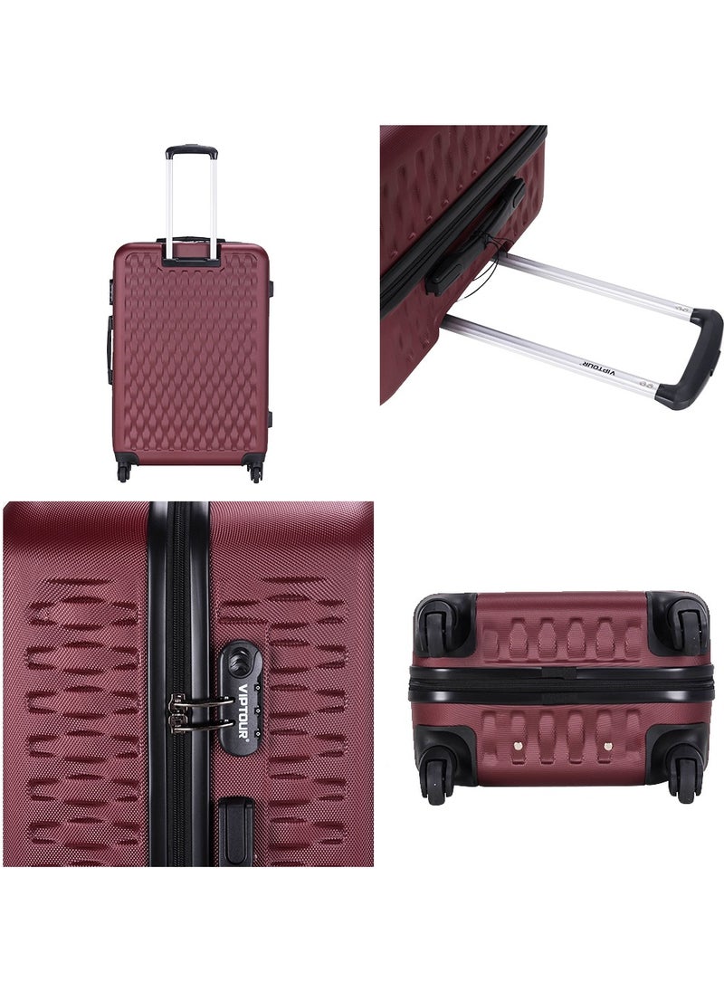 Set of 4 ABS Trolley Luggage With Number Lock 20,24,28,32 Inches