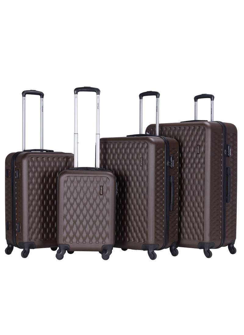 Set of 4 ABS Trolley Luggage With Number Lock 20,24,28,32 Inches