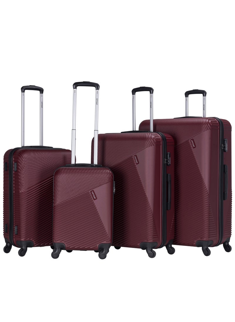 Set of 4 ABS Trolley Luggage With Number Lock 20,24,28,32 Inches