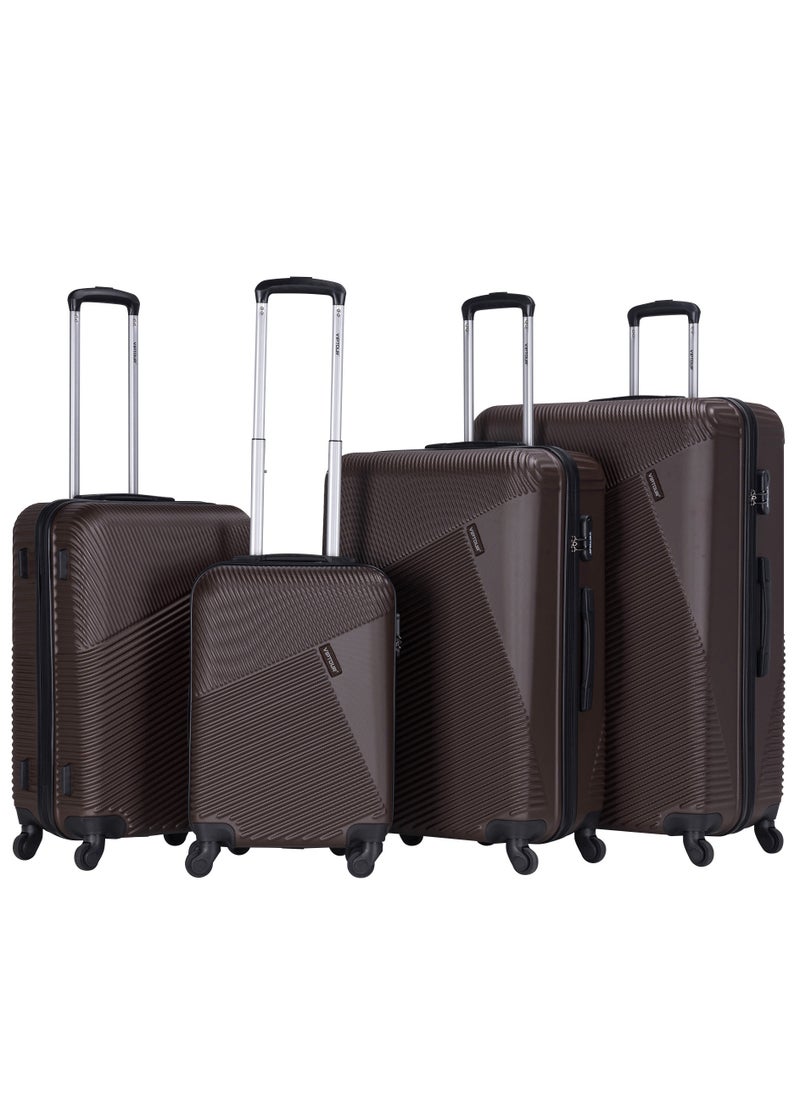 Set of 4 ABS Trolley Luggage With Number Lock 20,24,28,32 Inches