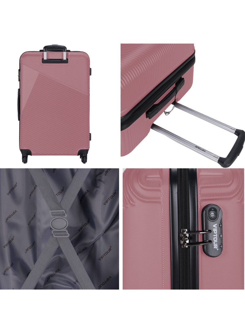 Set of 4 ABS Trolley Luggage With Number Lock 20,24,28,32 Inches