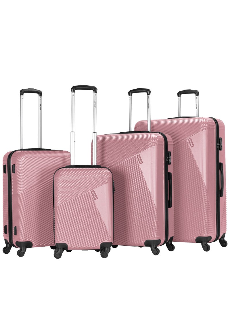 Set of 4 ABS Trolley Luggage With Number Lock 20,24,28,32 Inches