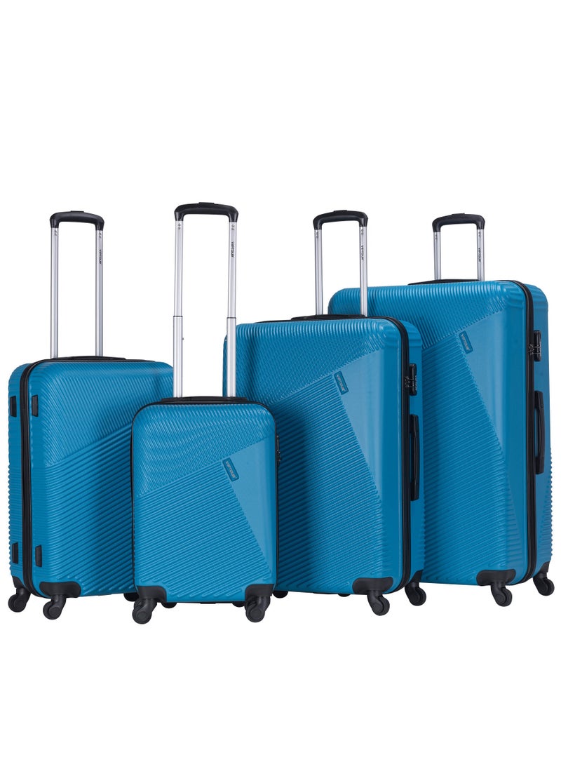 Set of 4 ABS Trolley Luggage With Number Lock 20,24,28,32 Inches