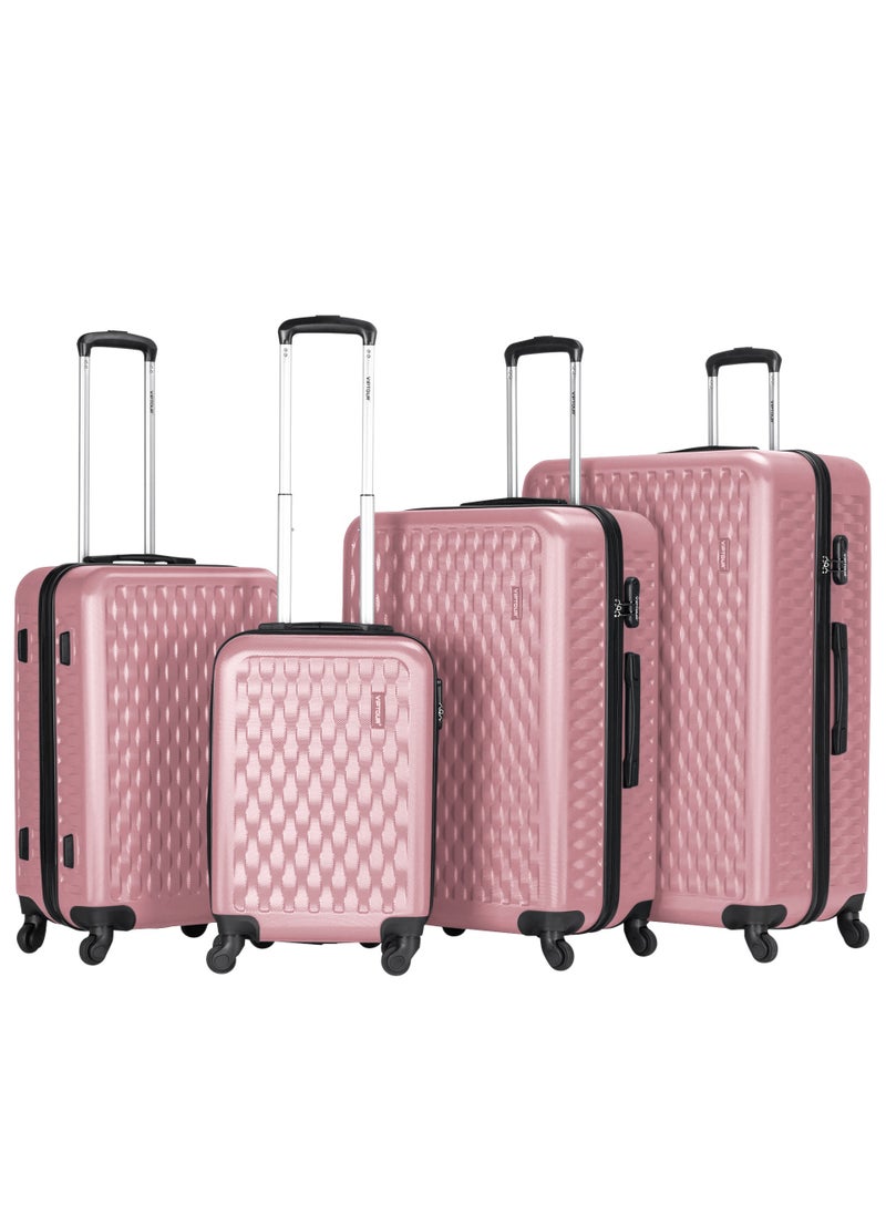 Set of 4 ABS Trolley Luggage With Number Lock 20,24,28,32 Inches