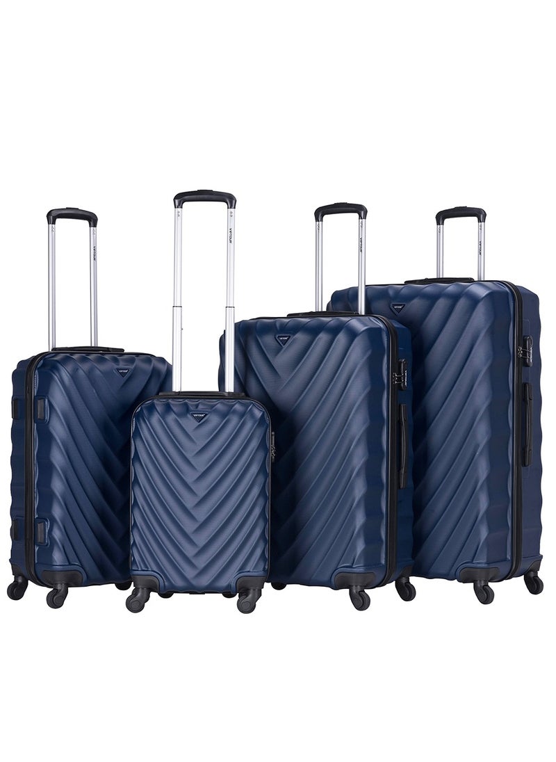 Set of 4 ABS Trolley Luggage With Number Lock 20,24,28,32 Inches