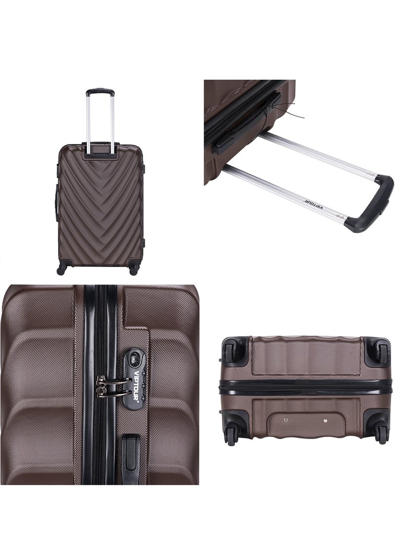 Set of 4 ABS Trolley Luggage With Number Lock 20,24,28,32 Inches