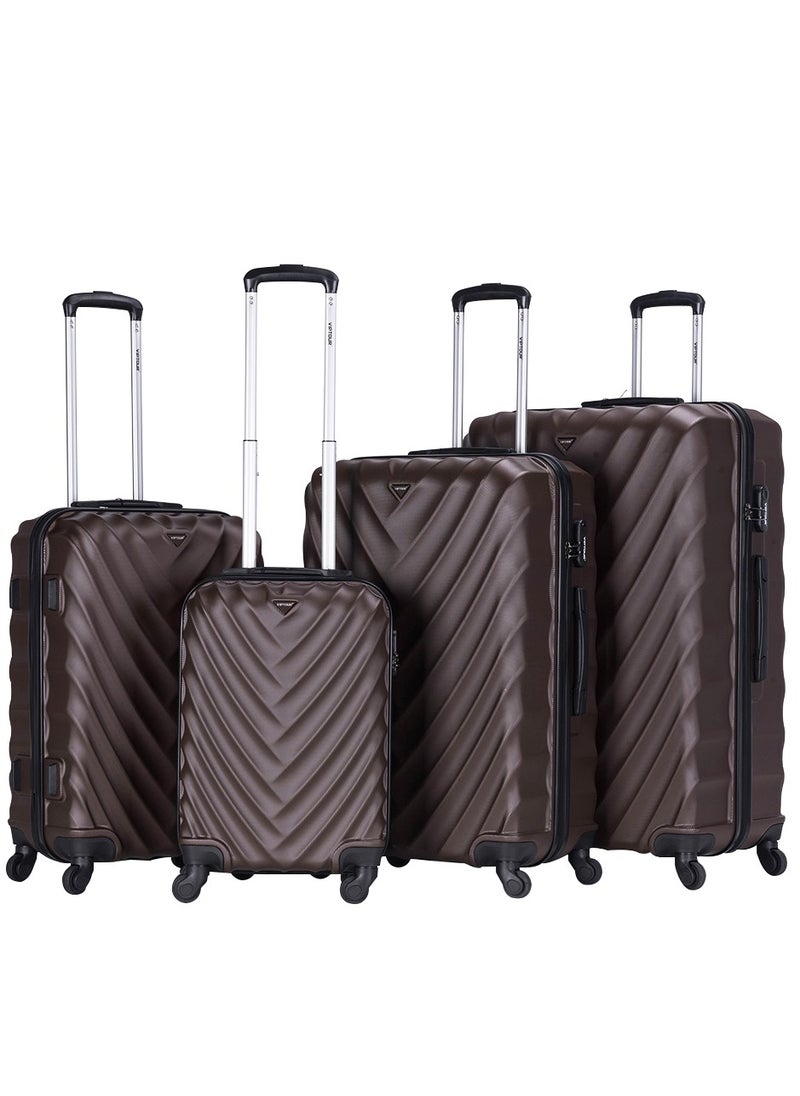 Set of 4 ABS Trolley Luggage With Number Lock 20,24,28,32 Inches