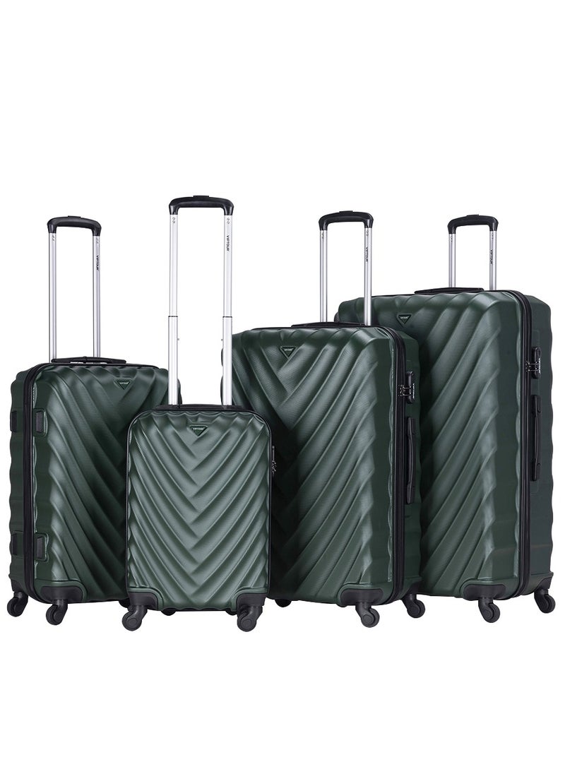 Set of 4 ABS Trolley Luggage With Number Lock 20,24,28,32 Inches