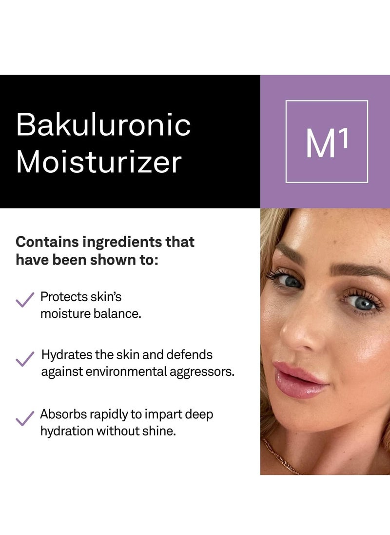 Bakuluronic Moisturizer M1 Face Cream with Vitamin C Bakuchiol Moisturizer that Hydrates and Revitalizes Skin Vegan and Cruelty Free Made in the UK Scented 50 ml