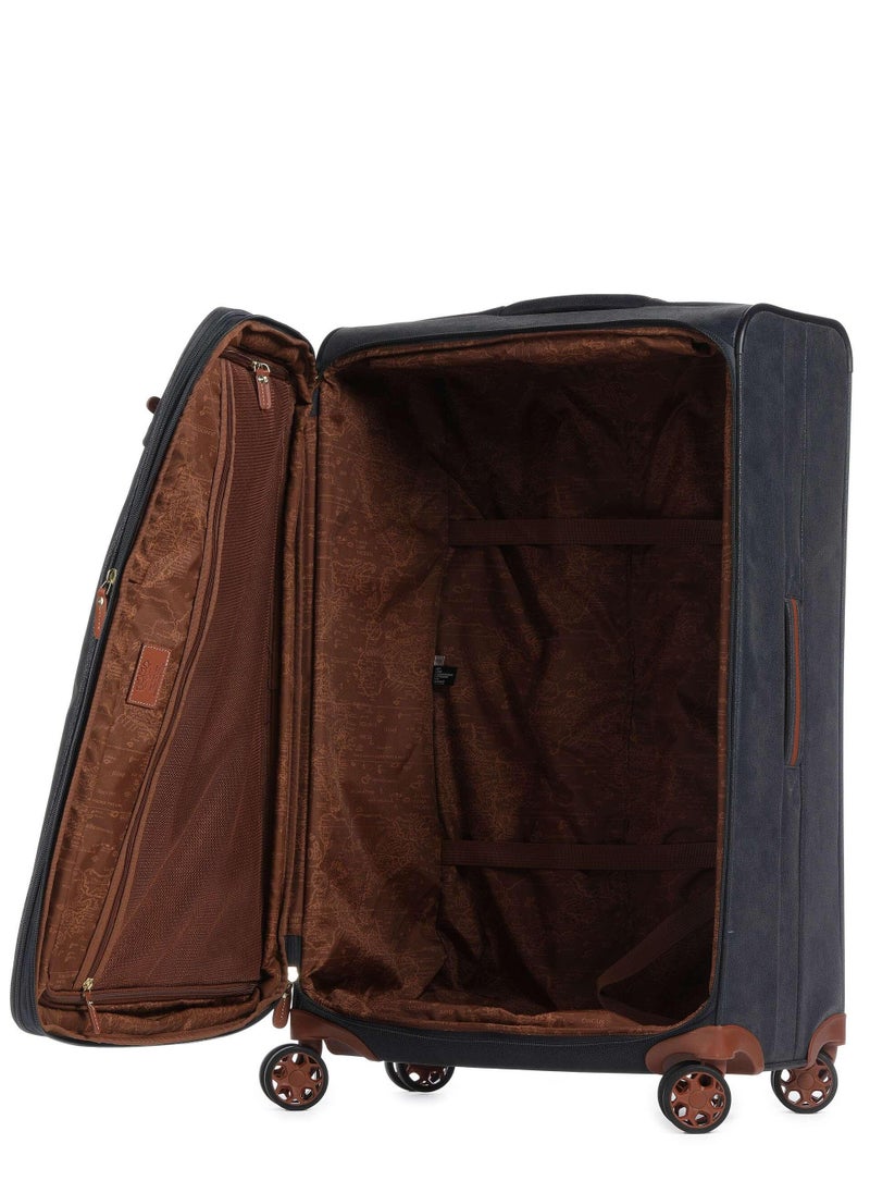 New Uppsala Soft Expandable Suitcase Luggage Trolley 78cm Large Navy Blue