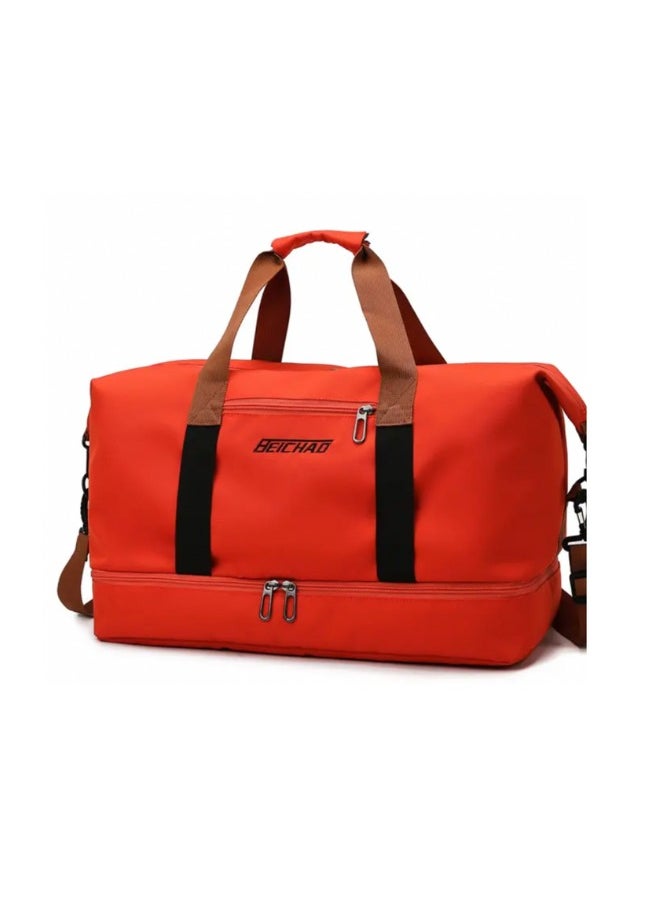 Large Capacity Duffel Bag, Red, Gym Bag, Travel Bag