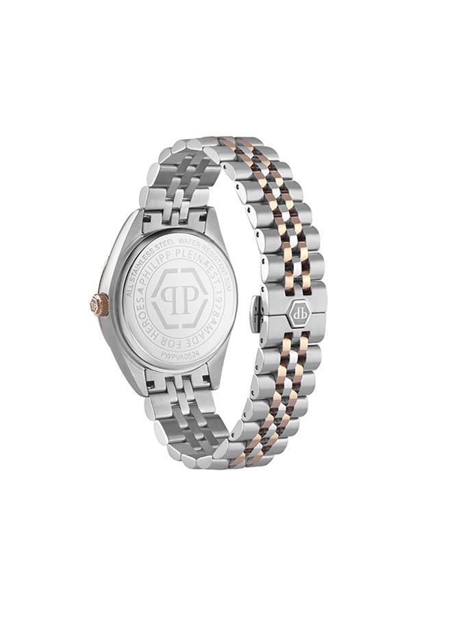 DATE SUPERLATIVE GENT Philipp Plein Men's Watch, 42mm, Blue Honeycomb Dial, Day & Date Display, Dual-Tone Stainless Steel Bracelet, Quartz Movement