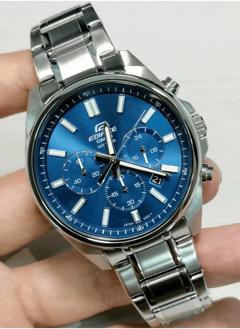 Casio Edifice Blue Dial Chronograph Men's Watch| EFV-650D-2AVUDF