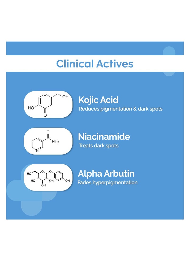 The Derma Co 1% Kojic Acid Face Wash I With Niacinamide & Alpha Arbutin I Reduces Dark Spots & Pigmentation I Cleanses & Brightens Skin I Non-Drying Formula I For All Skin Types- 100ml