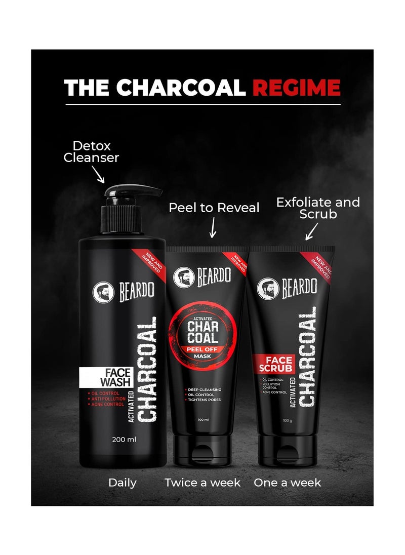 Beardo Activated Charcoal Face Wash for men, 200ml | For Deep Pore Cleaning and Removes Dirt | face wash for acne and pimples | face wash for oily skin