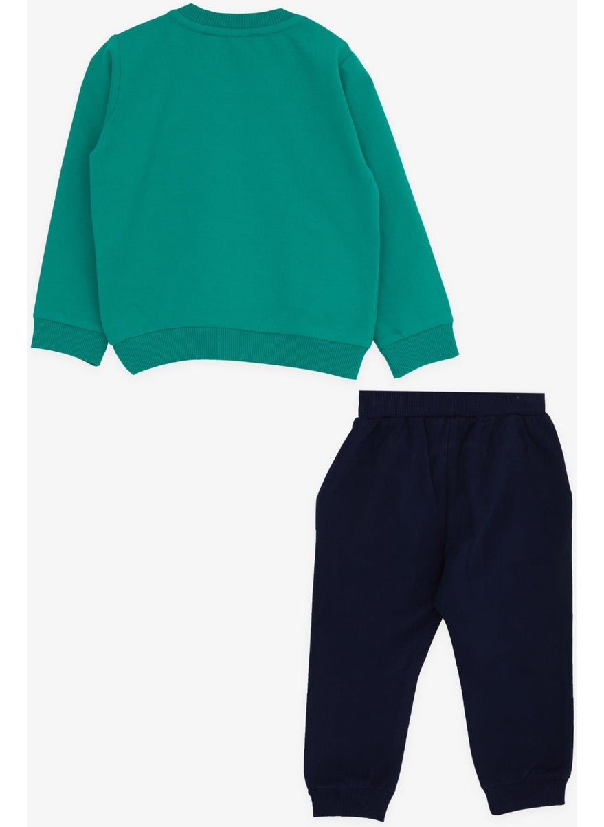 Boy's Tracksuit Set with Koala Embroidery, Age 1-4, Green