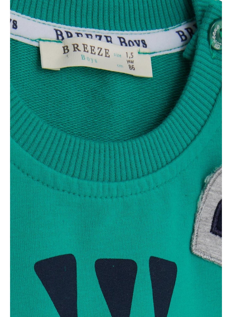 Boy's Tracksuit Set with Koala Embroidery, Age 1-4, Green