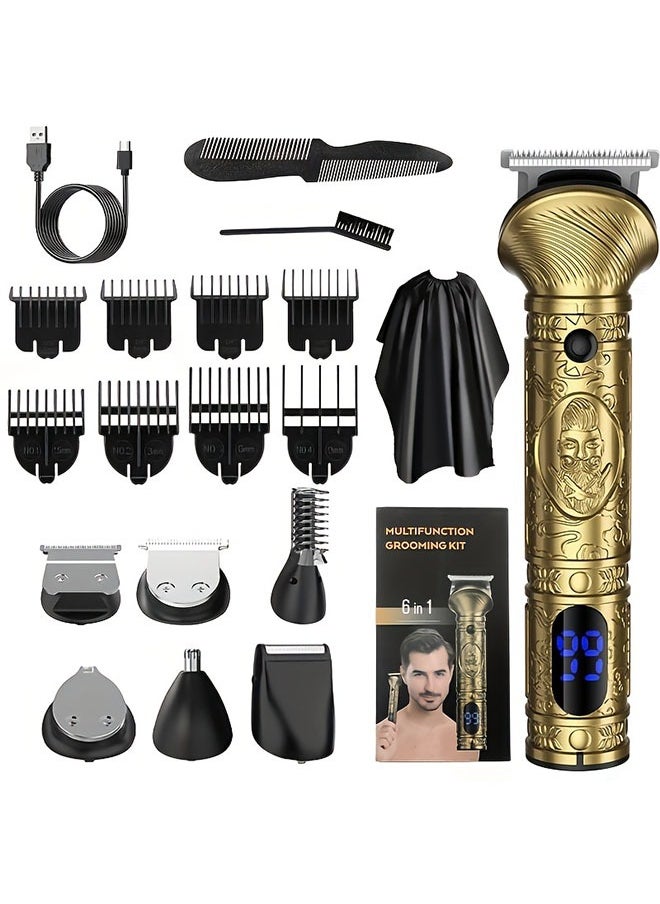 6 In 1 Professional Hair Grooming Kit For Men Trim Shave And Style With A Cordless Electric Razor