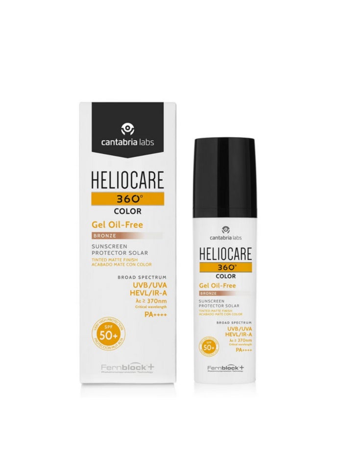 Heliocare 360 Colour Oil-Free Dry Touch Gel - Bronze | 50ml