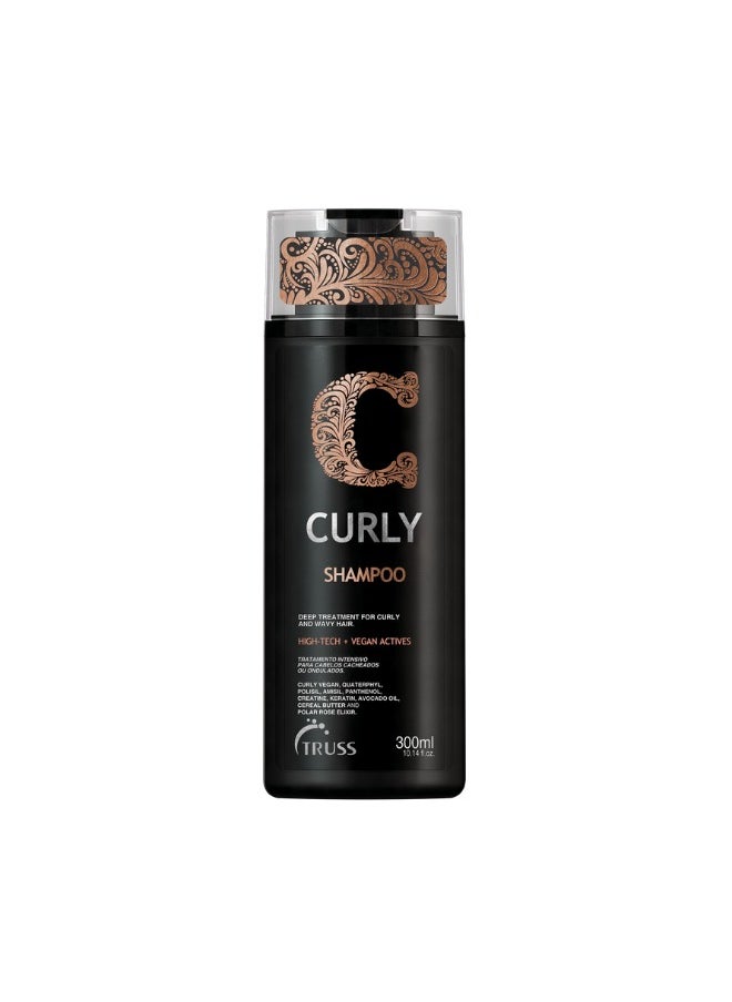 Curly Shampoo For Curly or Wavy Hair - Gentle Cleansing Curl Shampoo, Defines Curls, Detangles - 300 ML