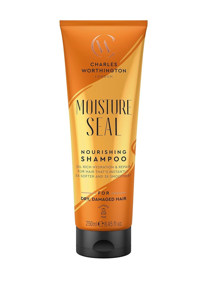 Moisture Seal Nourishing Shampoo Coconut Argan and Macadamia Oils Salon Shampoo for Deep Moisture 250 ml