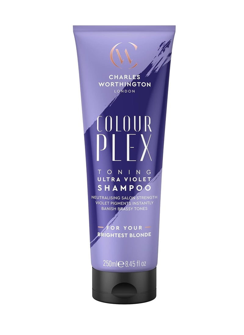 Colourplex Toning Ultra Violet Shampoo Purple Shampoo for Blonde Hair Toning Shampoo for Blondes Purple Pigment Shampoo 250ml