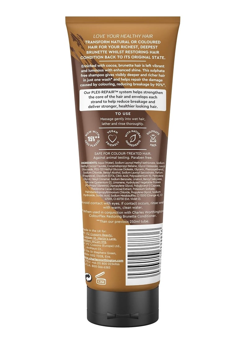 ColourPlex Enhancing Brunette Shampoo Tone and Revitalise Colour Toner for Brown Hair Salon Shampoo for Brunettes 250 ml