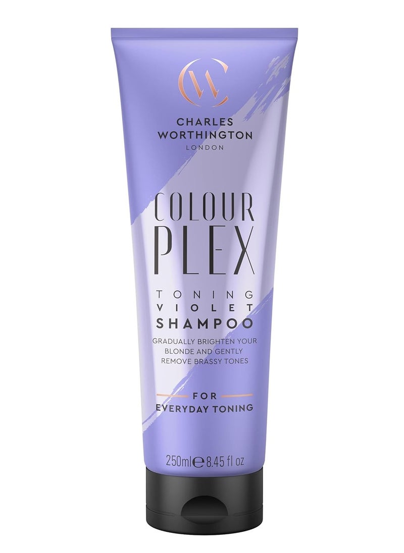 Colour Plex Toning Violet Shampoo Tone and Brighten Purple Shampoo for Blonde Hair Salon Toning Shampoo for Blondes 250 ml