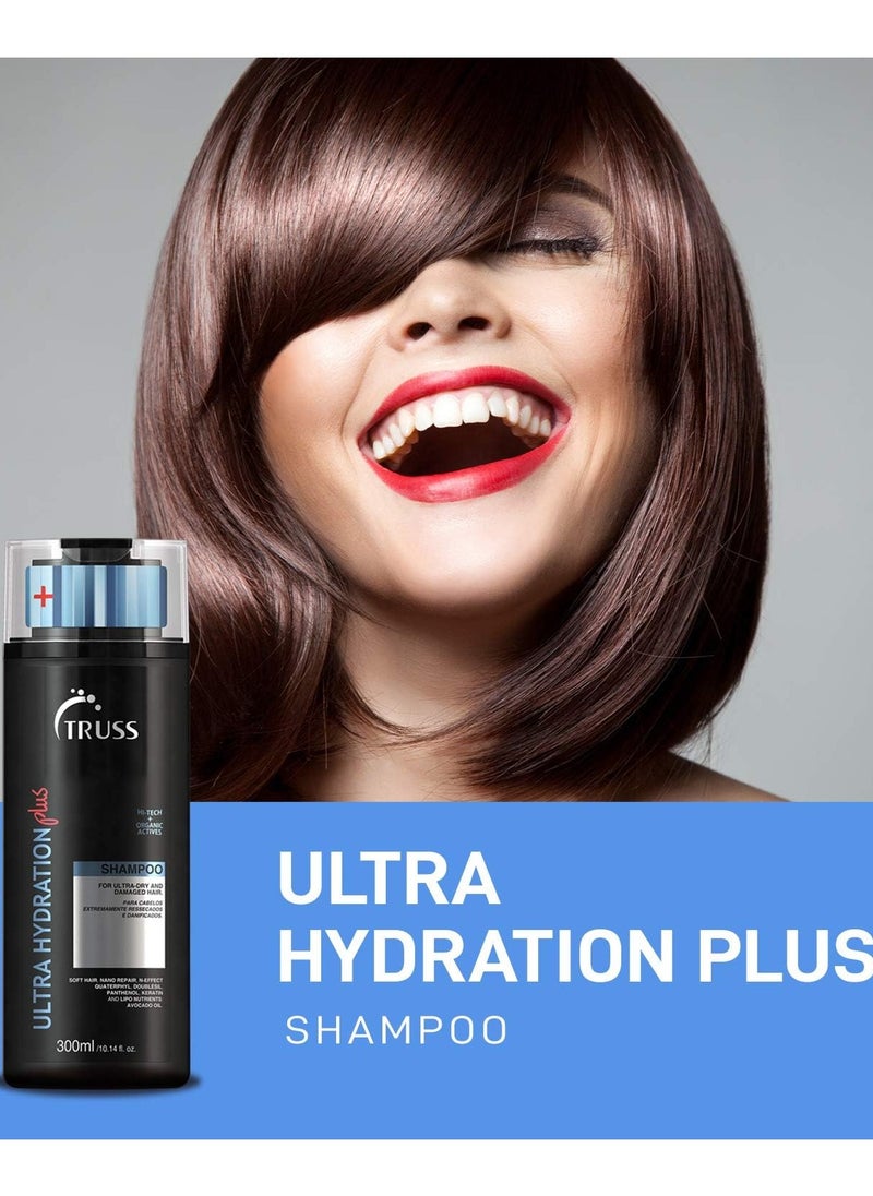 Truss Ultra Hydration Plus Shampoo for Dry, Damaged Hair, 300 ML