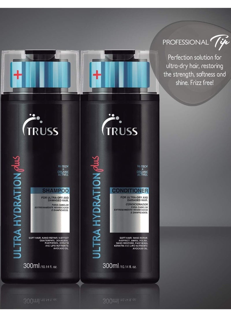 Truss Ultra Hydration Plus Shampoo for Dry, Damaged Hair, 300 ML