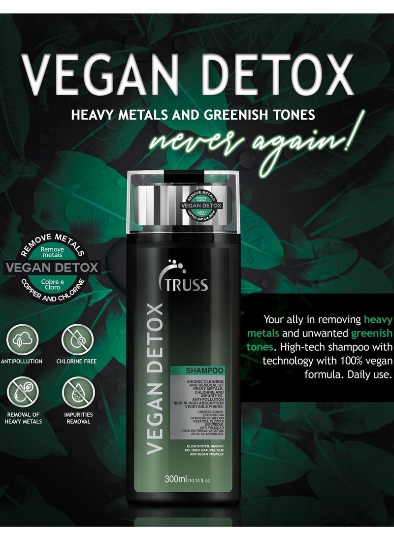 TRUSS Vegan Detox Shampoo, Purify and Revitalize Your Hair with Natural Ingredients, 300 ML