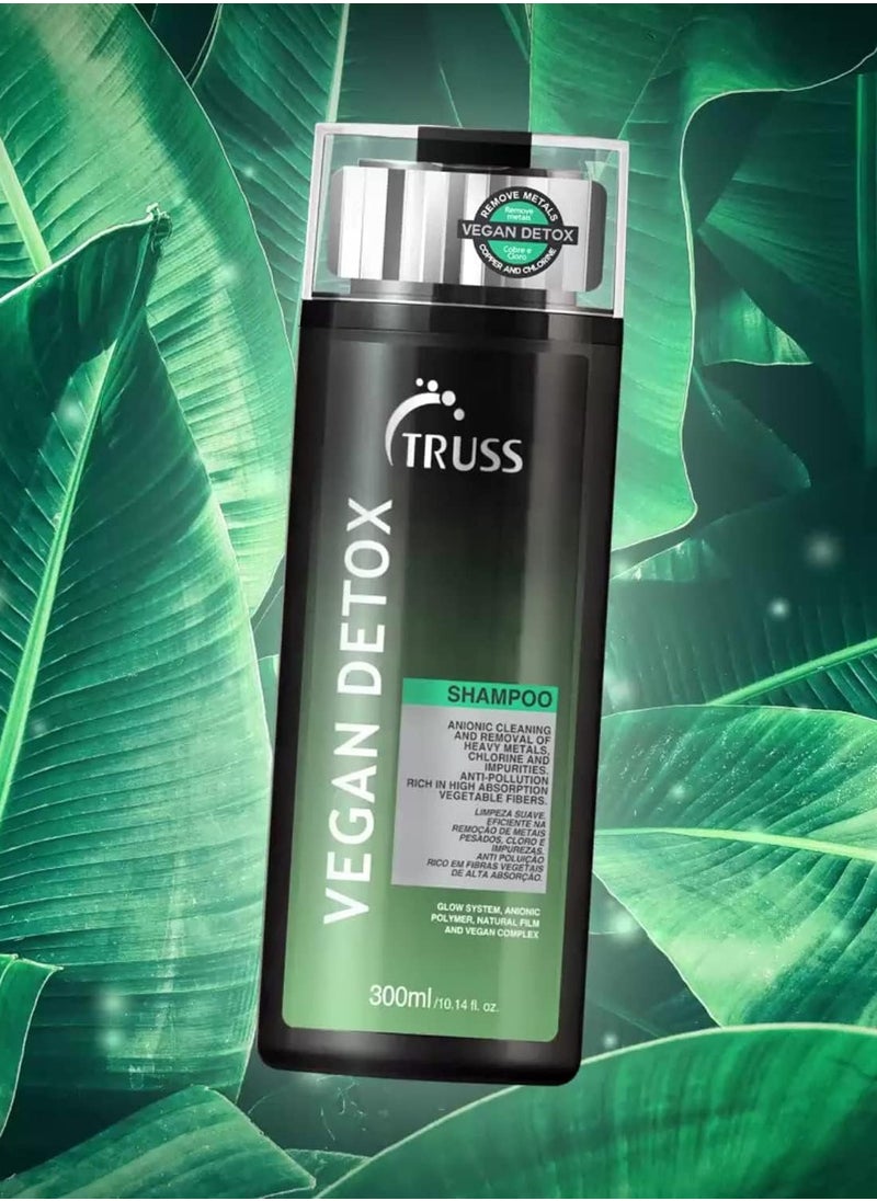 TRUSS Vegan Detox Shampoo, Purify and Revitalize Your Hair with Natural Ingredients, 300 ML