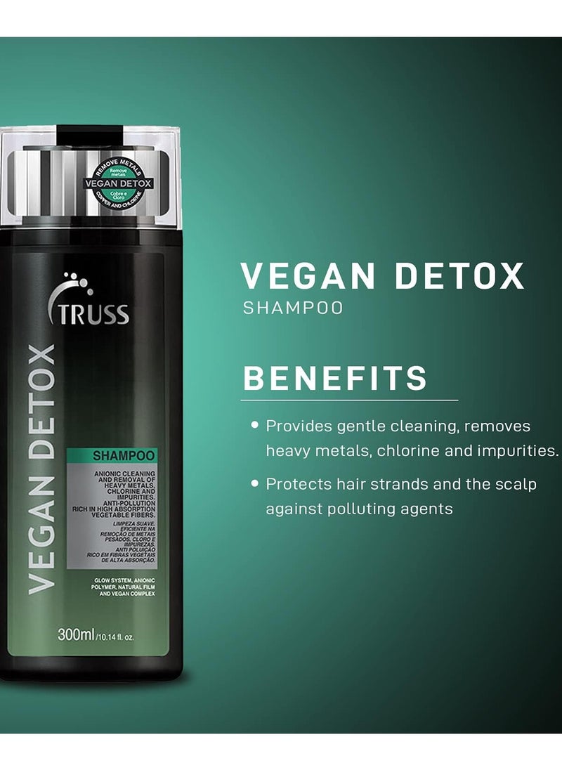 TRUSS Vegan Detox Shampoo, Purify and Revitalize Your Hair with Natural Ingredients, 300 ML