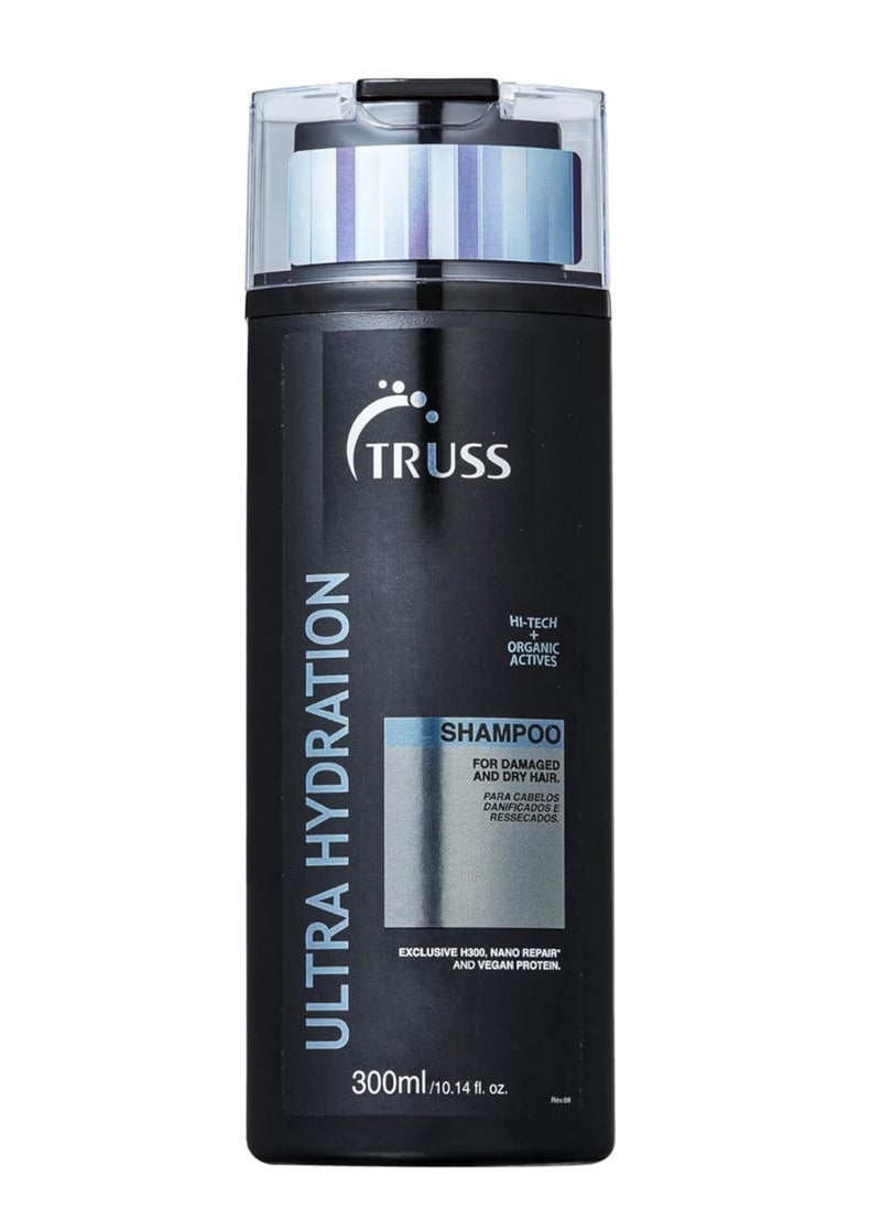 TRUSS Ultra Hydration Shampoo High Tech Organic Actives For Damaged and Dry Hair, 300 ml