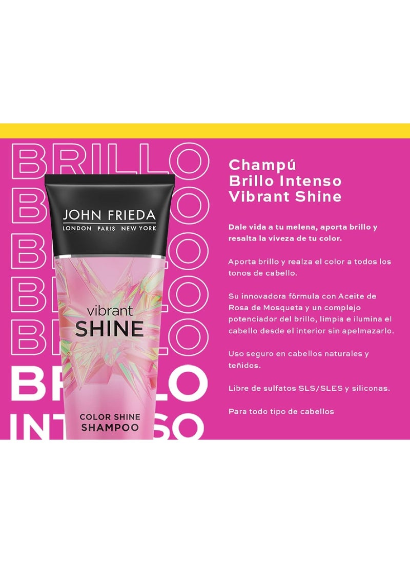 Vibrant Shine Colour Shine Shampoo 250 ml Weightless Glossing Shampoo for Shiny Hair Sulphate Free and Silicone Free Shampoo