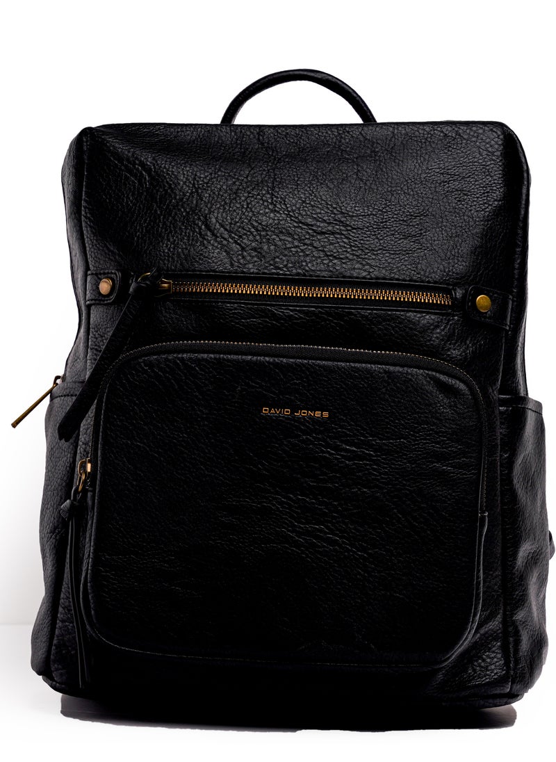 David Jones- All complete Leather Backpack for Women Model cm6980- Hard leather backpack for school- Sportish leather backpack