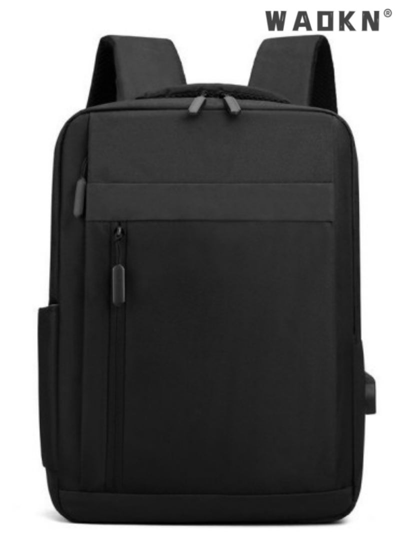 Men's Large-capacity USB Rechargeable Laptop Bag, Business Multi-functional Office Bag Backpack Computer Bag, Waterproof Casual Business Travel Bag Back Bag(Black)